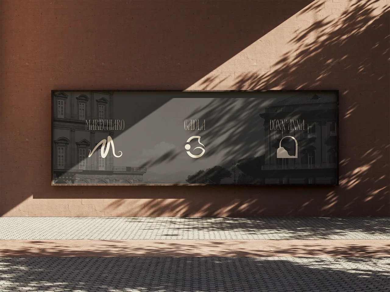 Mockup insegna con loghi
